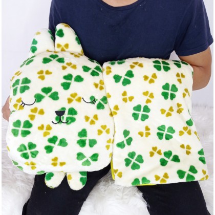 {M'SIA STOCK} 3 in 1 Multipurpose Cartoon Pillow with Blanket/Hand Warmer Cartoon Travel Blanket / Bantal Selimut 梨花兔枕头被娃娃玩具公仔